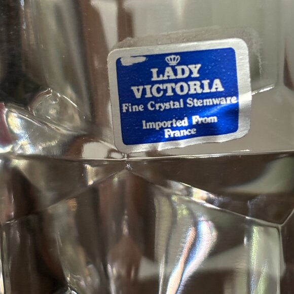 Vintage Lady Victoria Fine Crystal Vase Made In France Chantelle Design 6.5" x 3 - Picture 3 of 6